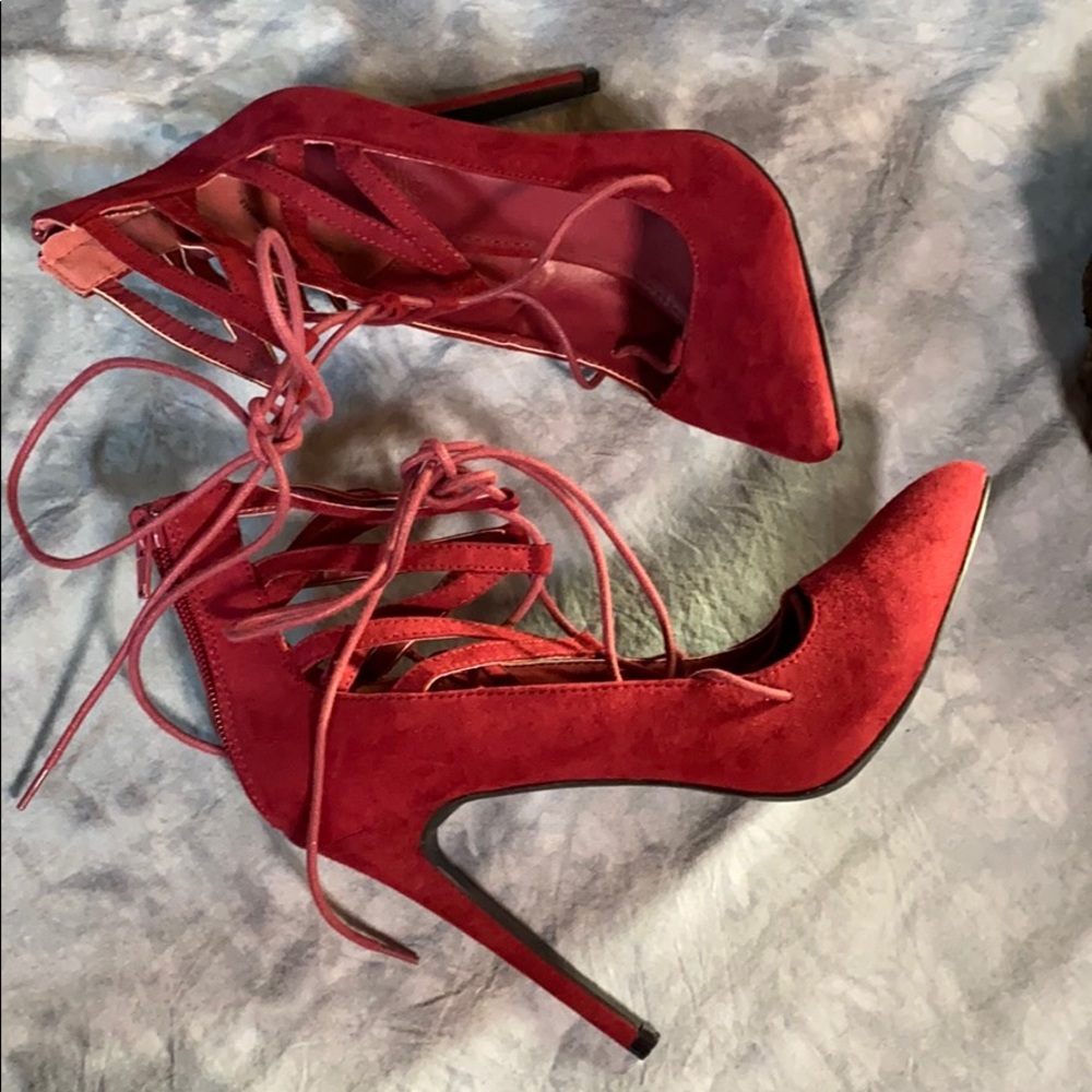 π₯³ Host Pick π₯³ - Charlotte Russe Stella Zip Back Heels Women size 8 - Picture 16 of 16